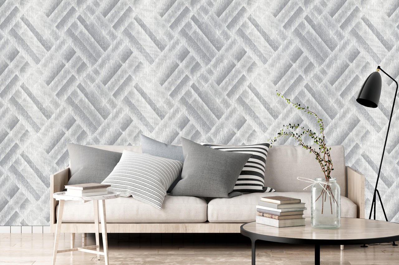 Vinyl Foam wallpaper on non-woven base Vinil Shirley  DHS-1583/5 Gray 10,05 x 1,06 m