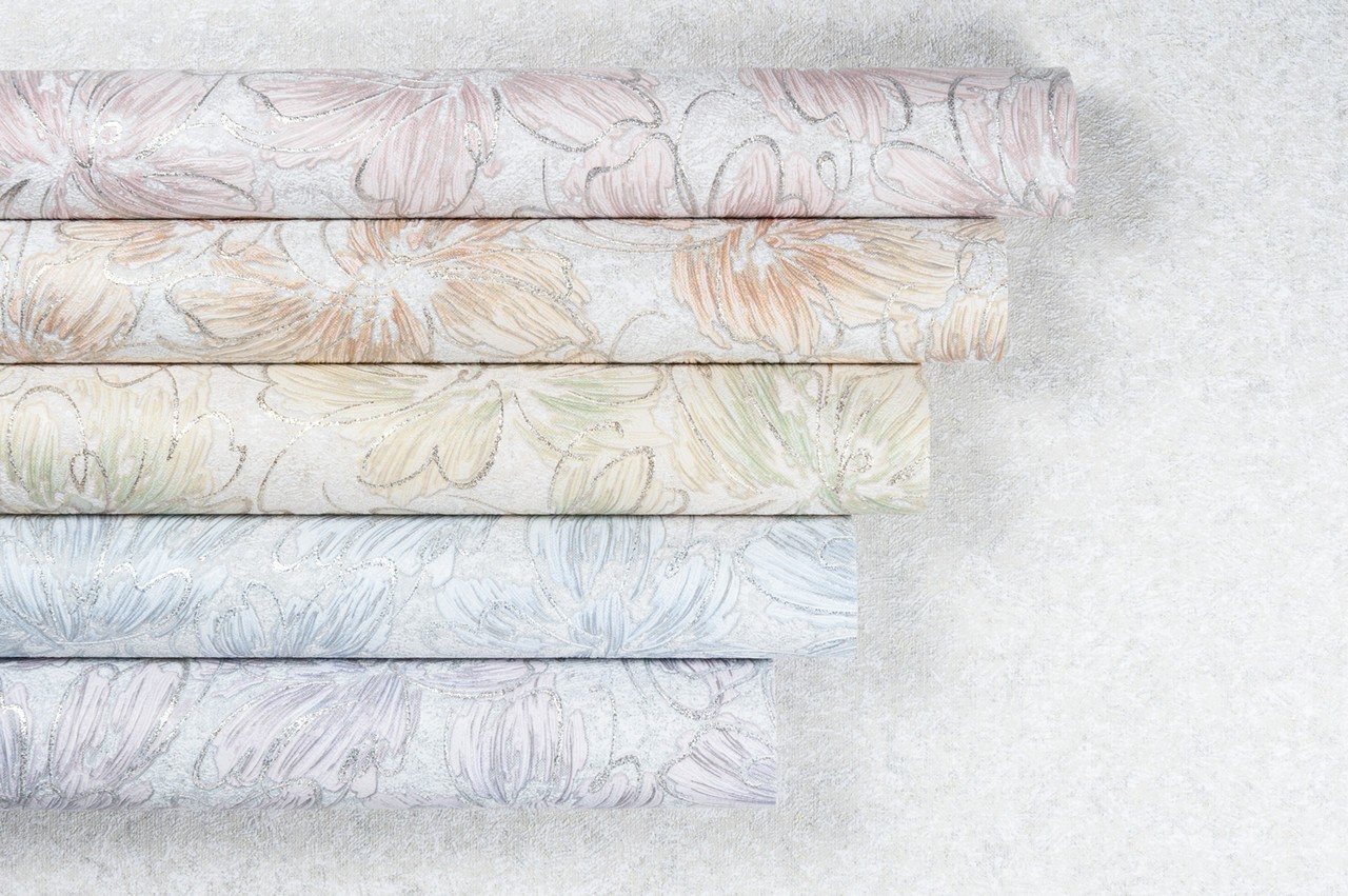 Vinyl Foam wallpaper on non-woven base Vinil Pure  DHS-1586/1 Cold-Beige (1,06С…10,05 m)